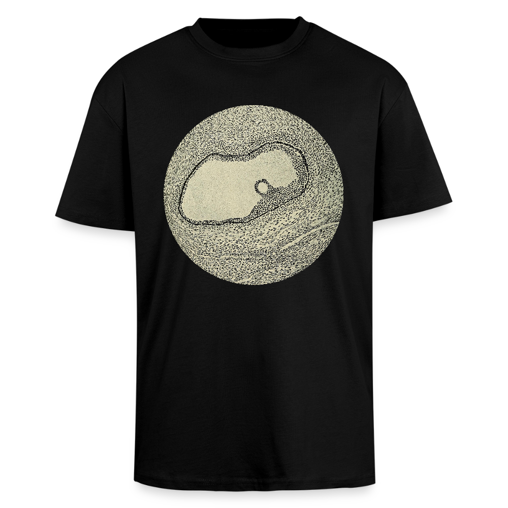 OVARIUM II front - Heavy Oversized T-Shirt - Schwarz